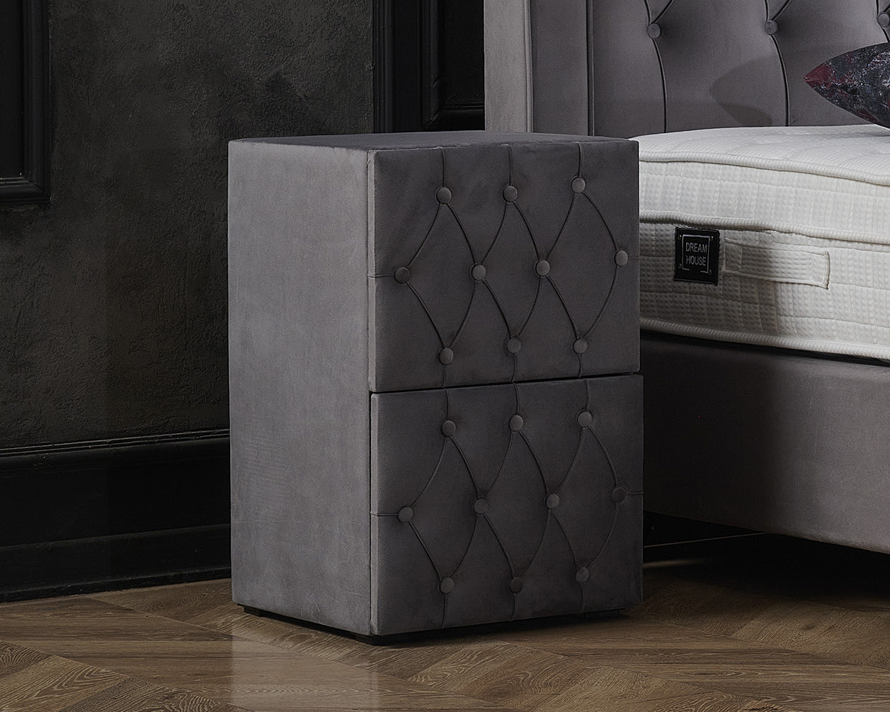 Aurora Nachtkastje Antraciet BudgetBed.nl