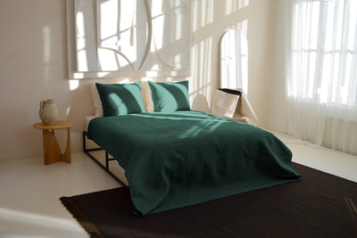 Bedsprei incl. 2 kussenslopen - Dark Green - Rope