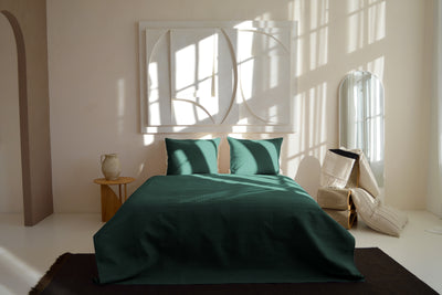 Bedsprei incl. 2 kussenslopen - Dark Green - Rope
