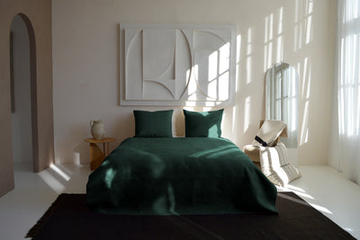 Bedsprei incl. 2 kussenslopen - Dark Green - Layers