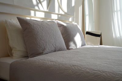 Bedsprei  incl. 2 kussenslopen - Beige - Flower