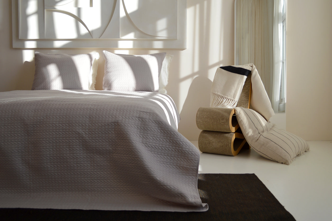 Bedsprei incl. 2 kussenslopen - Beige - Rope
