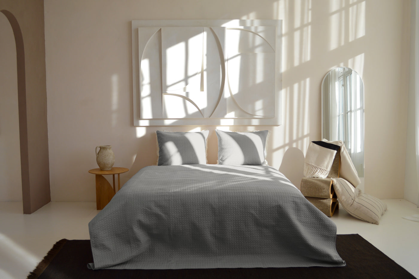 Bedsprei incl. 2 kussenslopen - Silver - Rope
