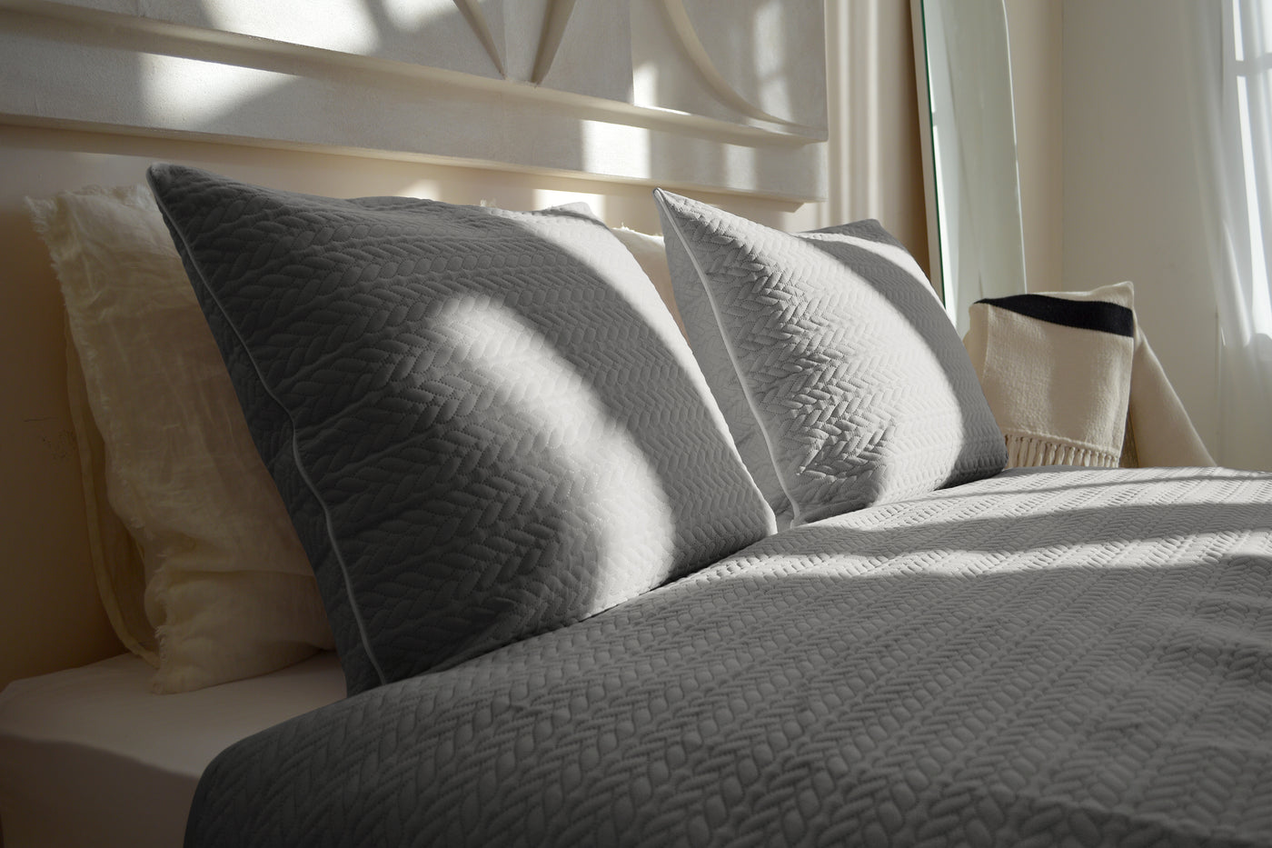 Bedsprei incl. 2 kussenslopen - Silver - Rope