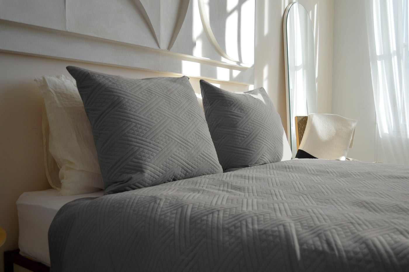Bedsprei incl. 2 kussenslopen - Silver - Layers