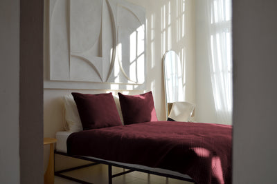 Bedsprei  incl. 2 kussenslopen - Dark Red - Layers