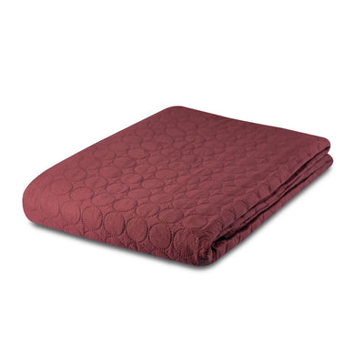 Bedsprei  incl. 2 kussenslopen - Dark Red - Circles
