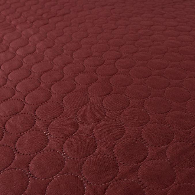 Bedsprei  incl. 2 kussenslopen - Dark Red - Circles