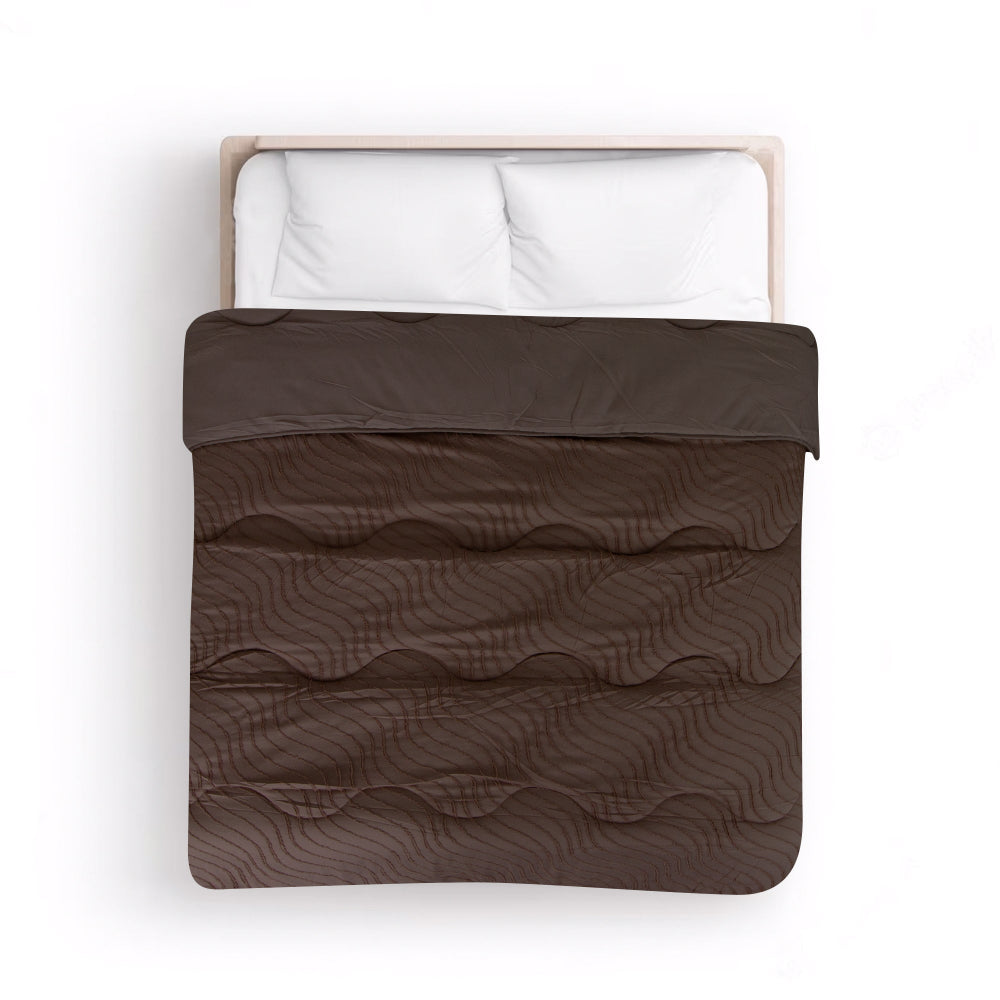 Tufted Waves Wasbaar Dekbed - Bruin