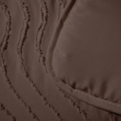 Tufted Waves Wasbaar Dekbed - Bruin