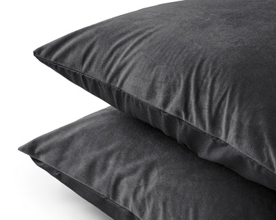 Velvet Kussenslopen Antraciet - 2-pack