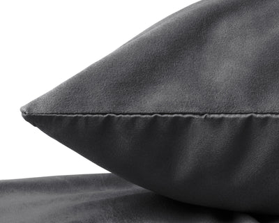 Velvet Kussenslopen Antraciet - 2-pack