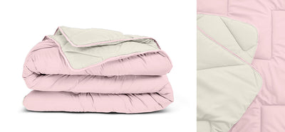 Lazy Dekbed Crème/Roze – Dekbed en overtrek in-1