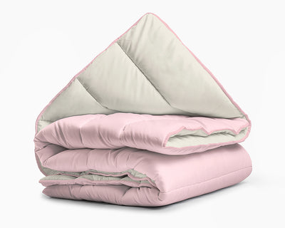 Lazy Dekbed Crème/Roze – Dekbed en overtrek in-1