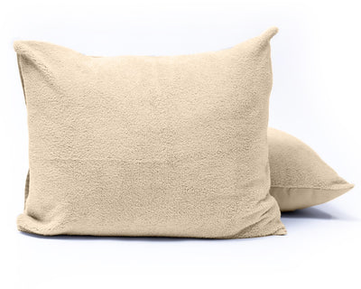 Teddy Kussenslopen Taupe - 2-pack