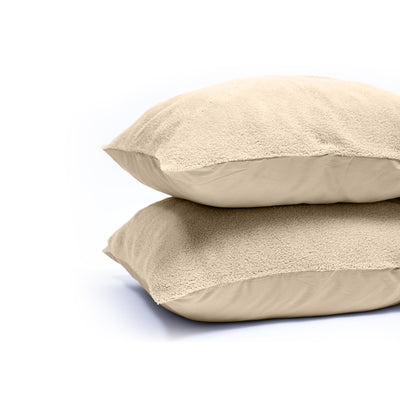 Teddy Kussenslopen Taupe - 2-pack