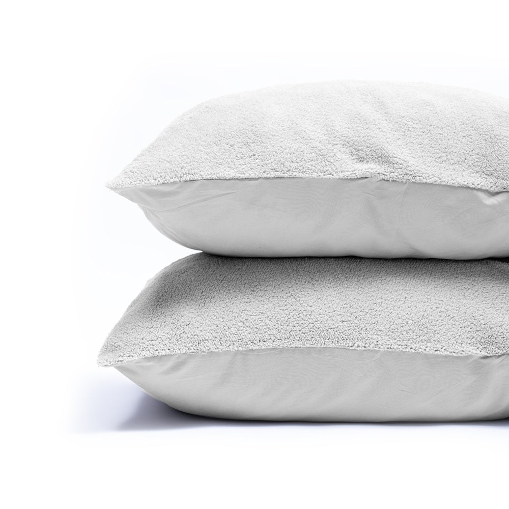 Teddy Kussenslopen Grijs - 2-pack