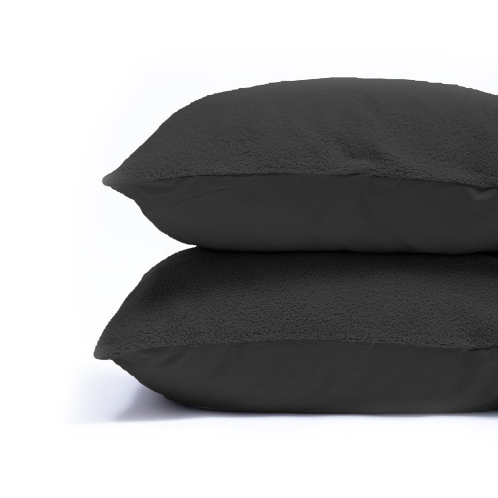 Teddy Kussenslopen Antraciet - 2-pack