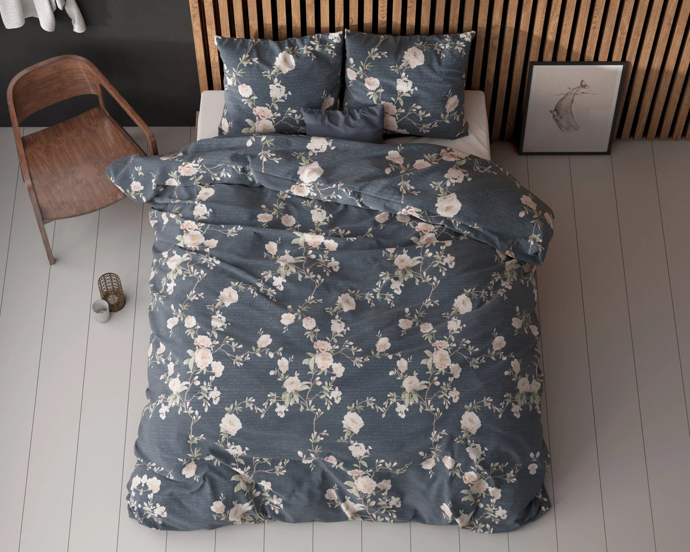 Eloise Indigo Dekbedovertrek Katoen - Blauw