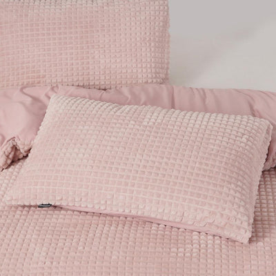 Teddy Check Dekbedovertrek - Roze