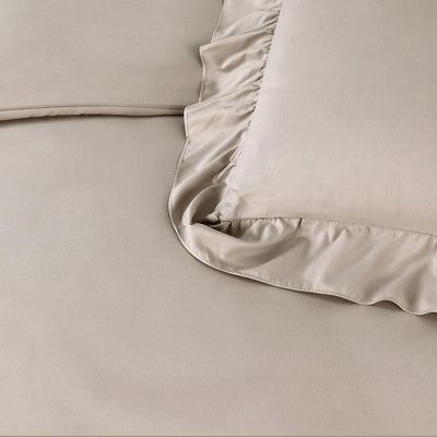 Ruffles Dekbedovertrek Micropercal - Taupe