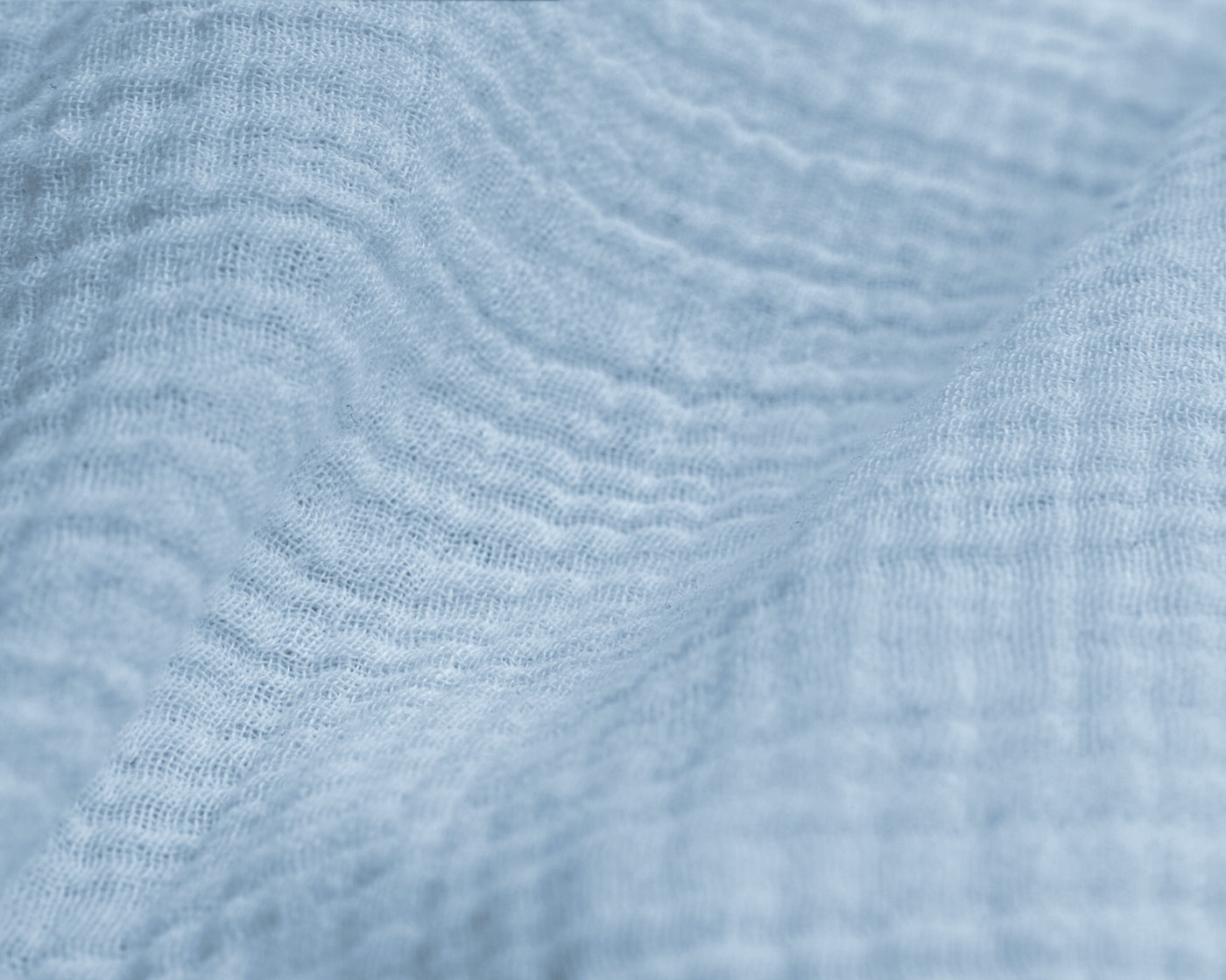 Mousseline Perkal Dekbedovertrek - Blauw