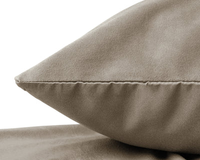 Velvet Kussenslopen Taupe - 2-pack
