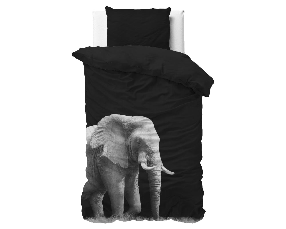 Elephant Dekbedovertrek - Zwart