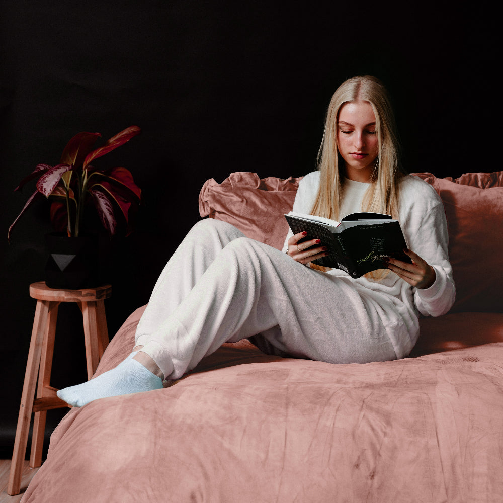 Velvet Ruffles Dekbedovertrek - Oud Roze