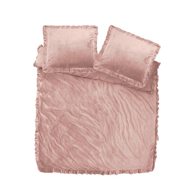 Velvet Ruffles Dekbedovertrek - Oud Roze