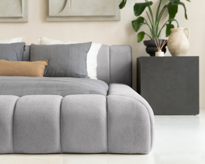Adore Designbed Parijs - Teddy Bouclé - Grijs