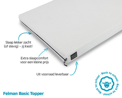 Felman Basic Bundle - Complete Slaapset met Off-White Mousseline Wasbaar Dekbed