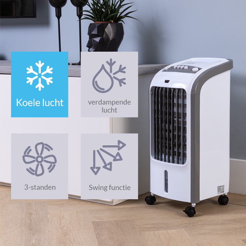 Mobiele 3-in-1 Aircooler met luchtbevochtiger