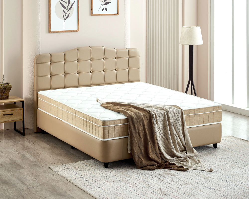 Marrakech Boxspring met opbergruimte - Kunstleer Taupe