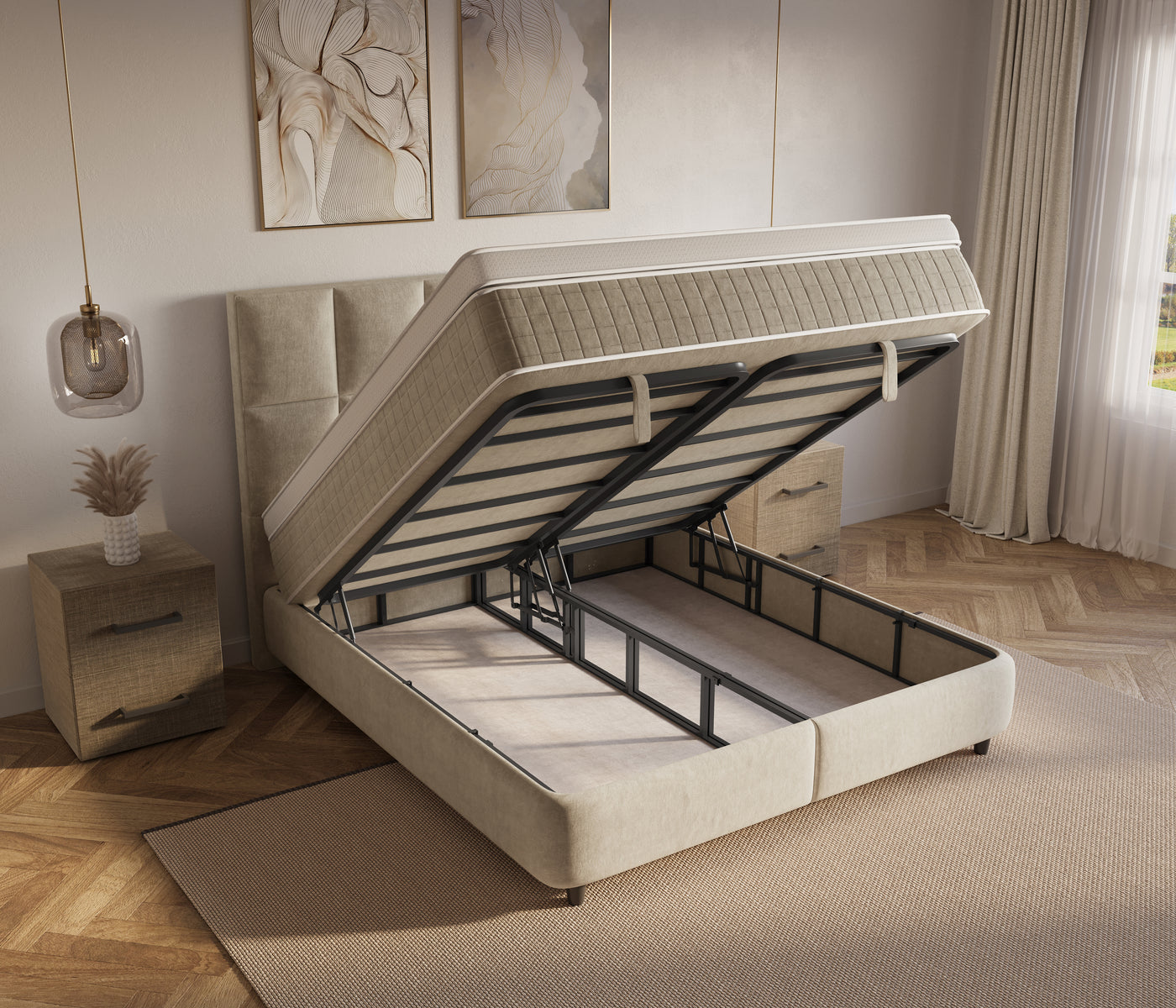 Dreamhouse Neroli Boxspring met Opbergruimte - Beige