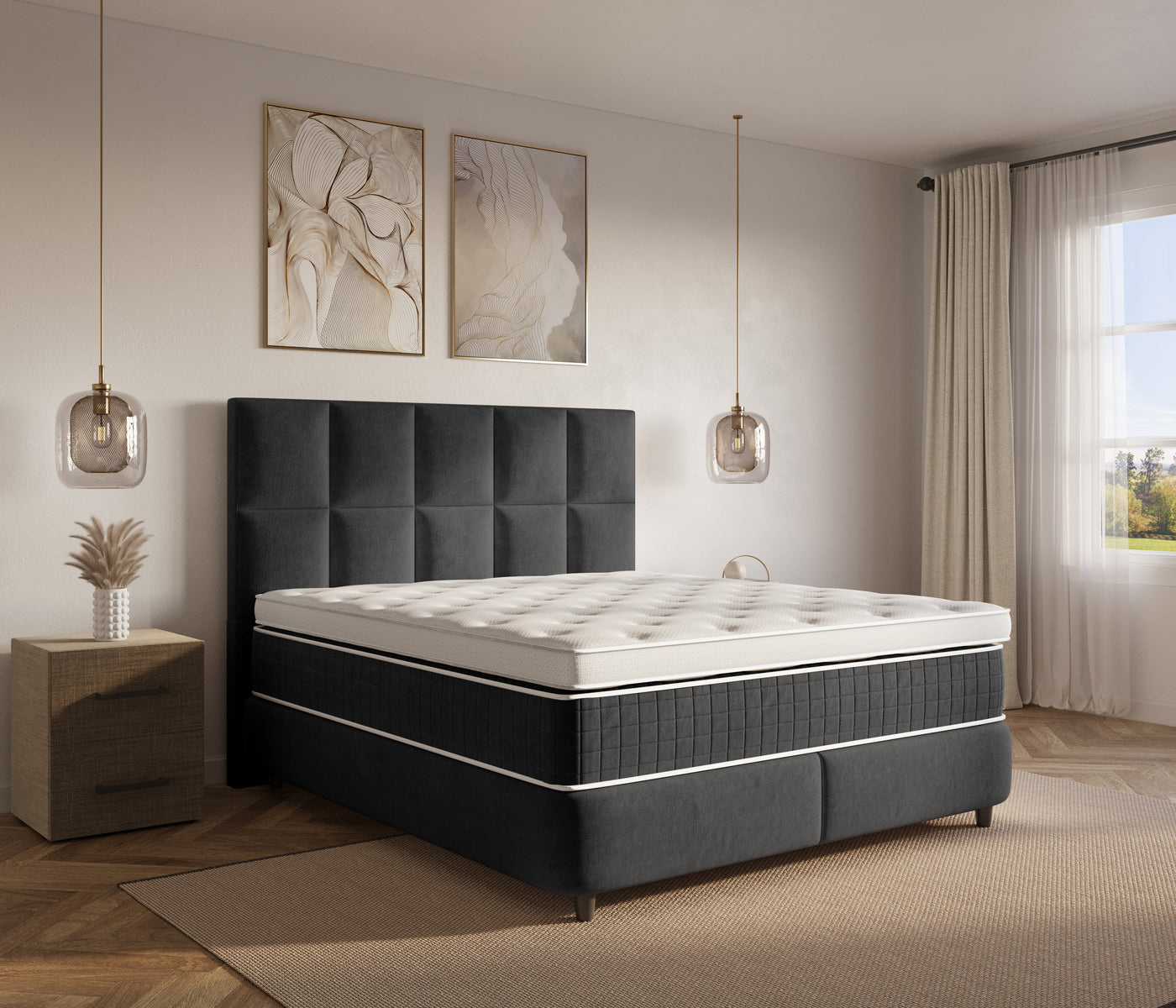Dreamhouse Neroli Boxspring met Opbergruimte - Zwart
