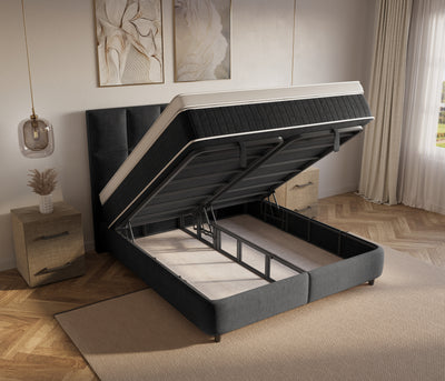 Dreamhouse Neroli Boxspring met Opbergruimte - Zwart
