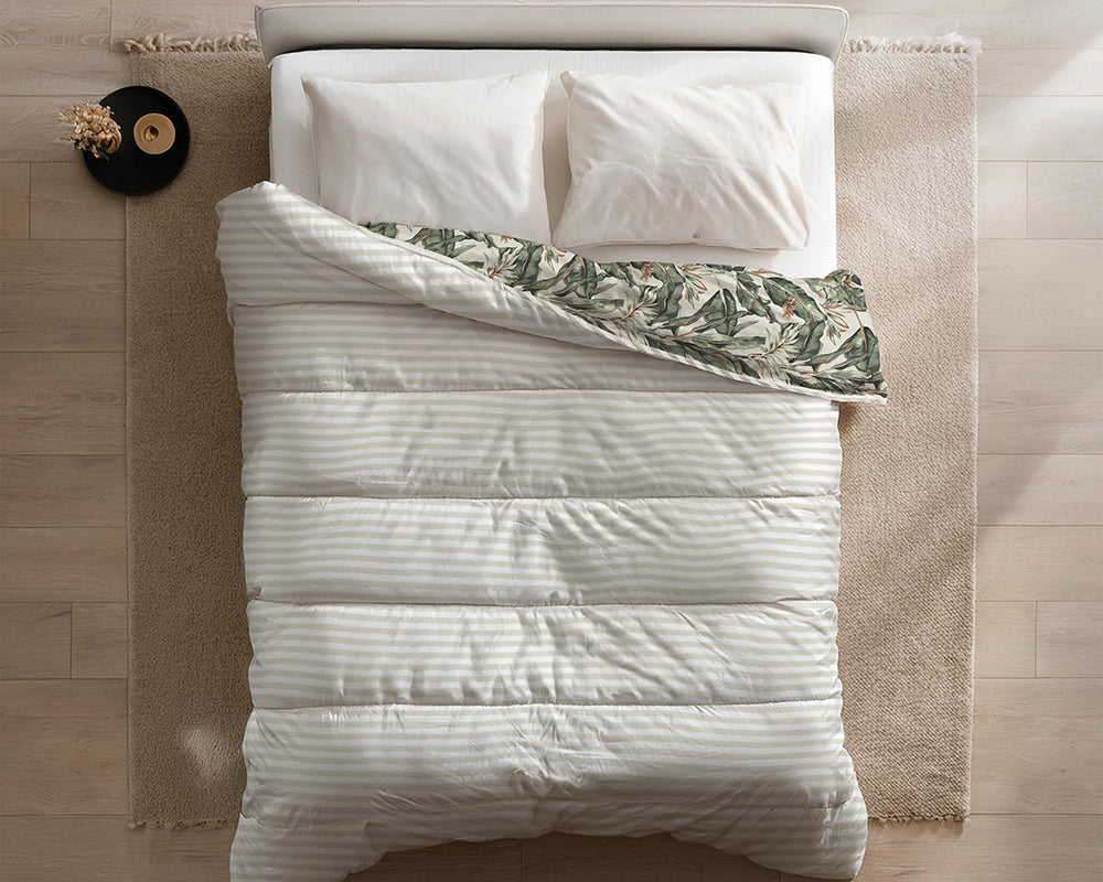 Easy Dekbedden Print - Floral Green