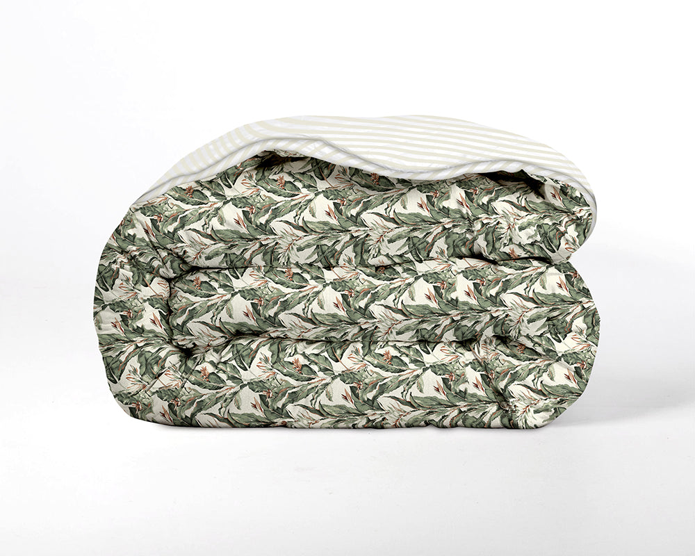 Easy Dekbedden Print - Floral Green