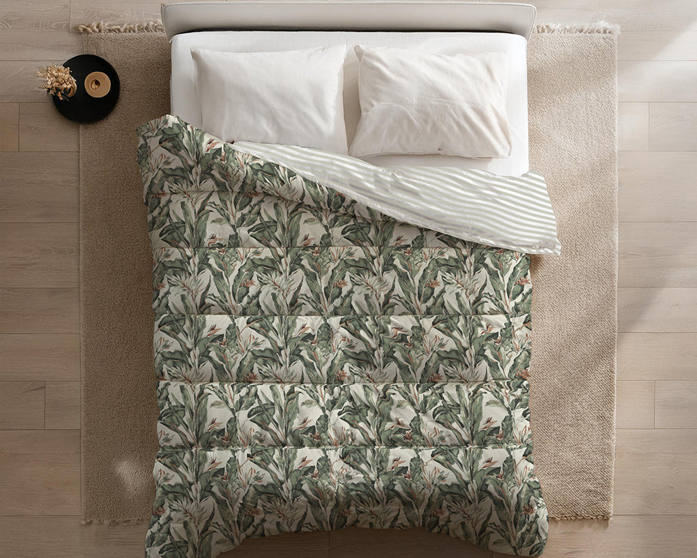 Easy Dekbedden Print - Floral Green