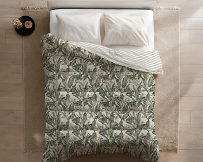 Easy Dekbedden Print - Floral Green