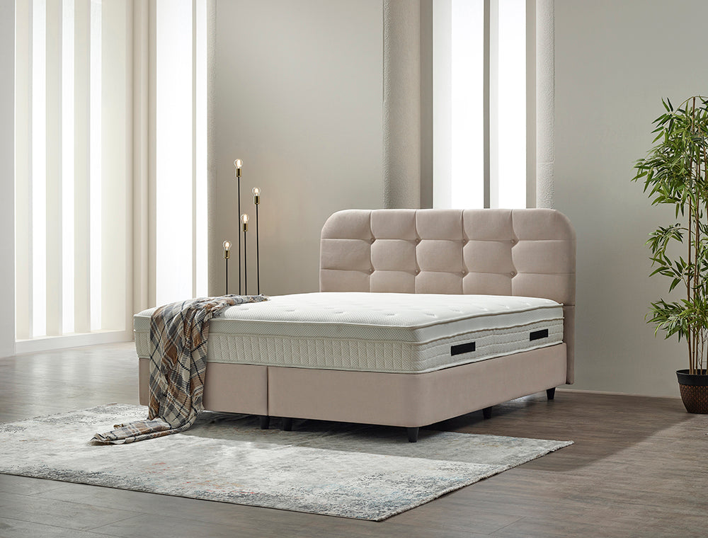 Rondo Boxspring met opbergruimte - Beige