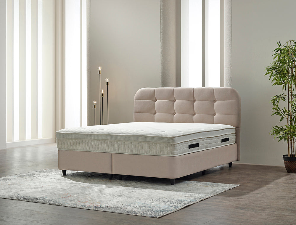 Rondo Boxspring met opbergruimte - Beige