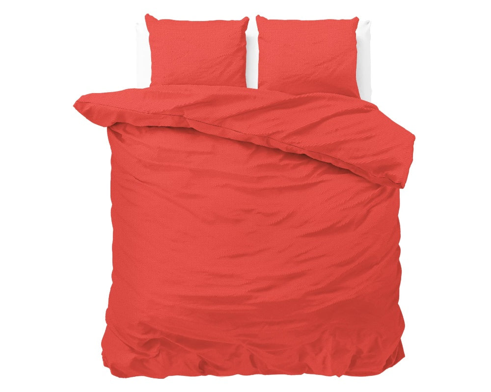 Satin Point Dekbedovertrek Micropercal - Rood