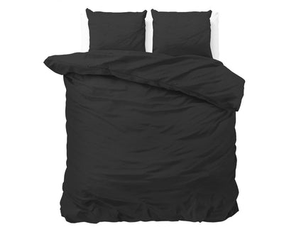 Satin Point Dekbedovertrek Micropercal - Zwart