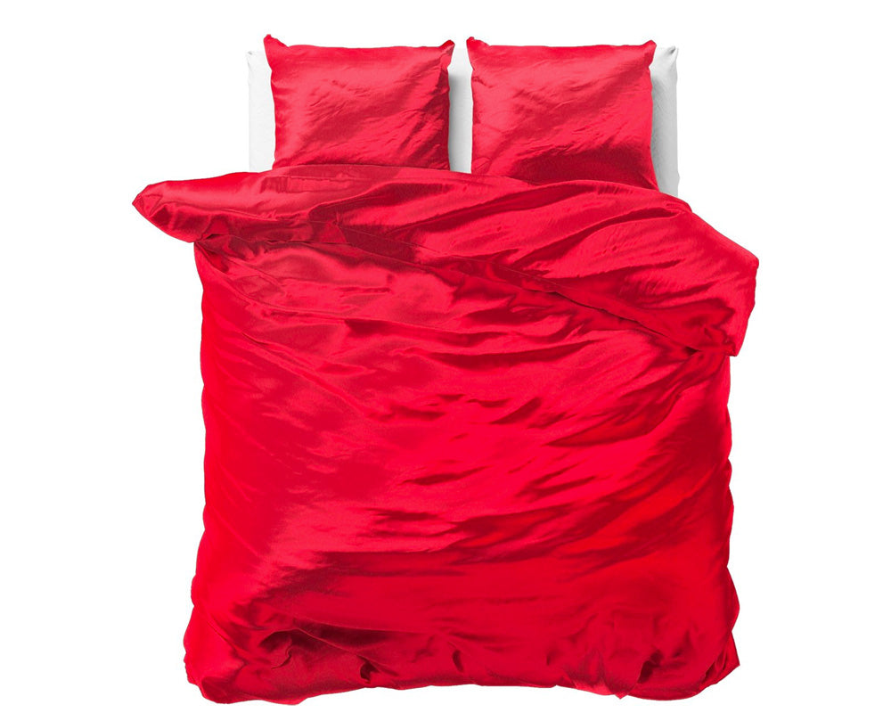 Beauty Skin Care Dekbedovertrek Silk Micropercal Rood BudgetBed.nl