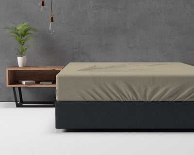 Hotel Flanel Hoeslaken - Taupe