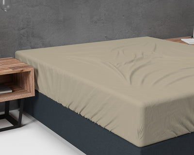 Hotel Flanel Hoeslaken - Taupe