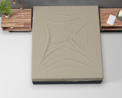 Hotel Flanel Hoeslaken - Taupe