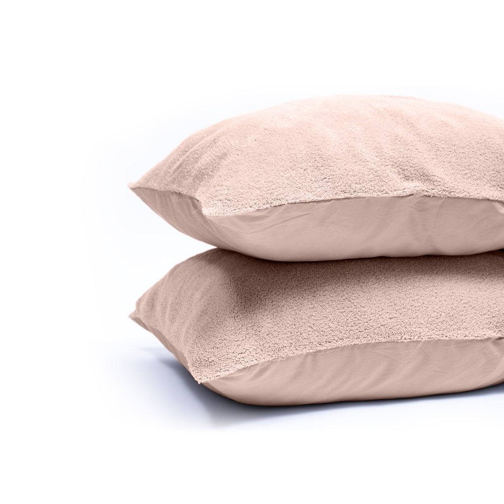 Teddy Kussenslopen Roze - 2-pack